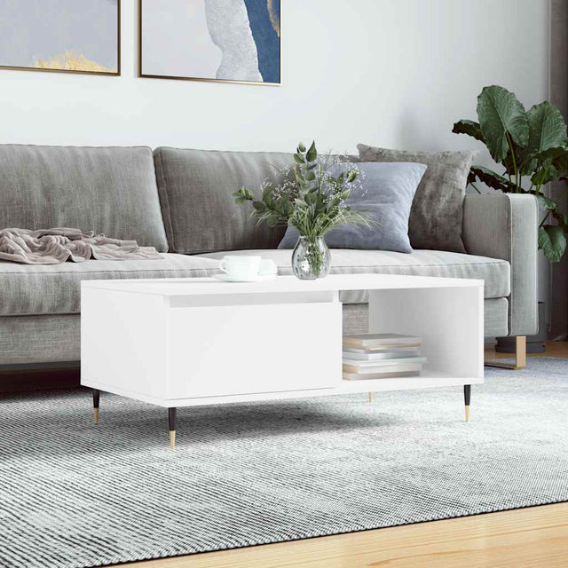 Vidaxl salontafel 90x50x36,5 cm bewerkt hout wit