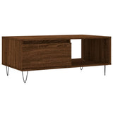 Vidaxl salontafel 90x50x36,5 cm bewerkt hout bruin eikenkleur