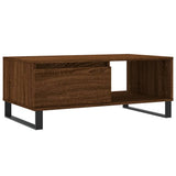 Vidaxl salontafel 90x50x36,5 cm bewerkt hout bruin eikenkleur