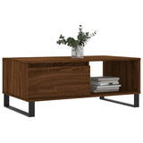 Vidaxl salontafel 90x50x36,5 cm bewerkt hout bruin eikenkleur