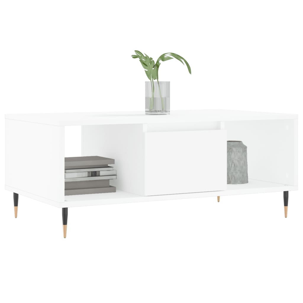 Vidaxl salontafel 90x50x36,5 cm bewerkt hout wit