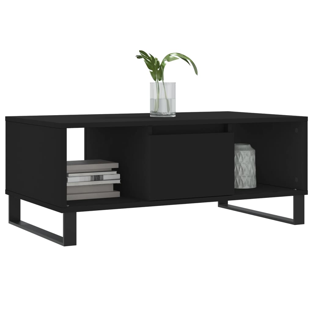 Vidaxl salontafel 90x50x36,5 cm bewerkt hout zwart