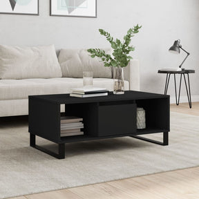 Vidaxl salontafel 90x50x36,5 cm bewerkt hout zwart