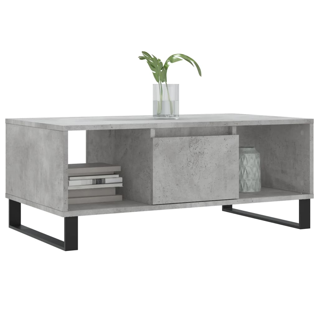 Vidaxl salontafel 90x50x36,5 cm bewerkt hout betongrijs