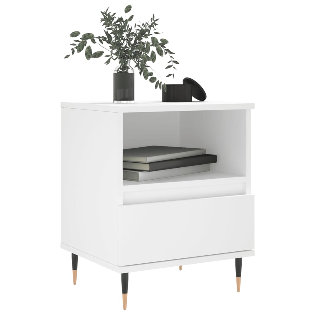 Vidaxl nachtkastjes 2 st 40x35x50 cm bewerkt hout wit