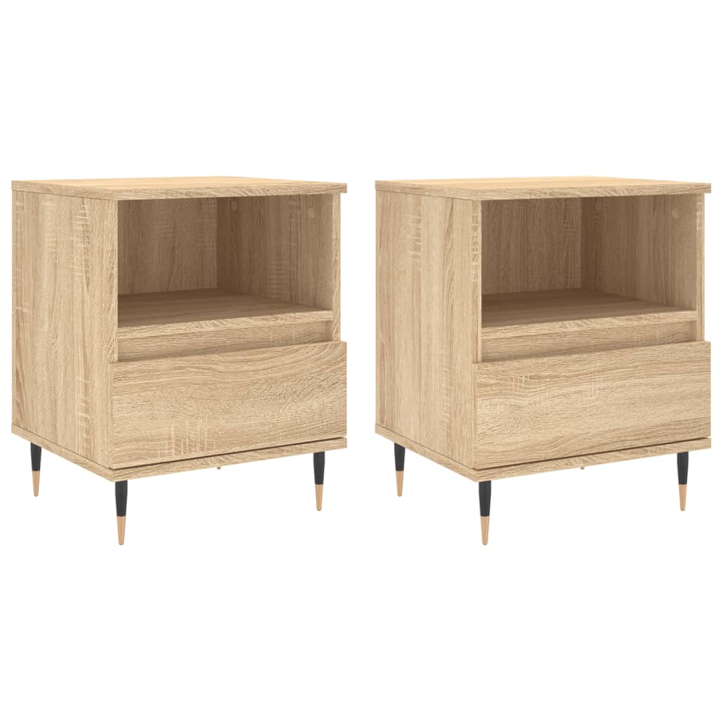 Vidaxl nachtkastjes 2 st 40x35x50 cm sonoma eikenkleurig
