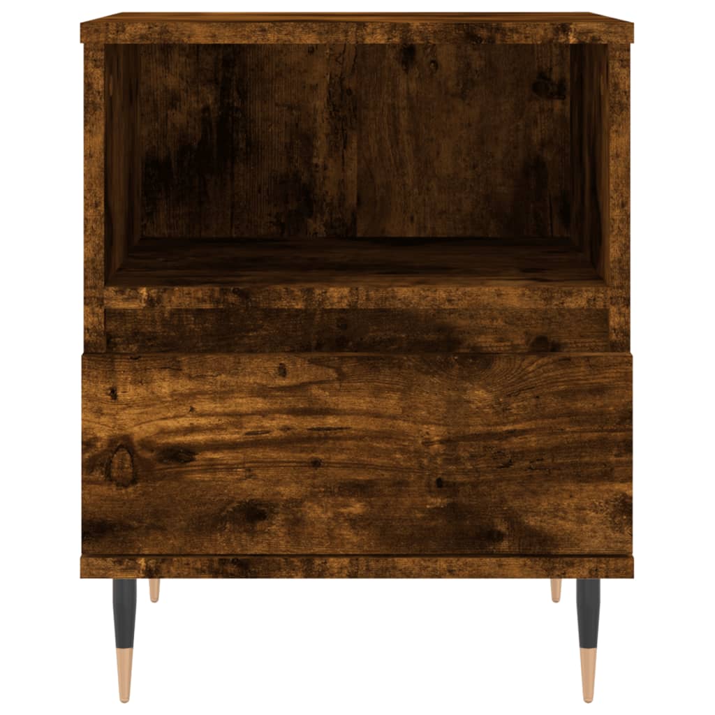 Vidaxl nachtkastje 40x35x50 cm bewerkt hout gerookt eikenkleurig