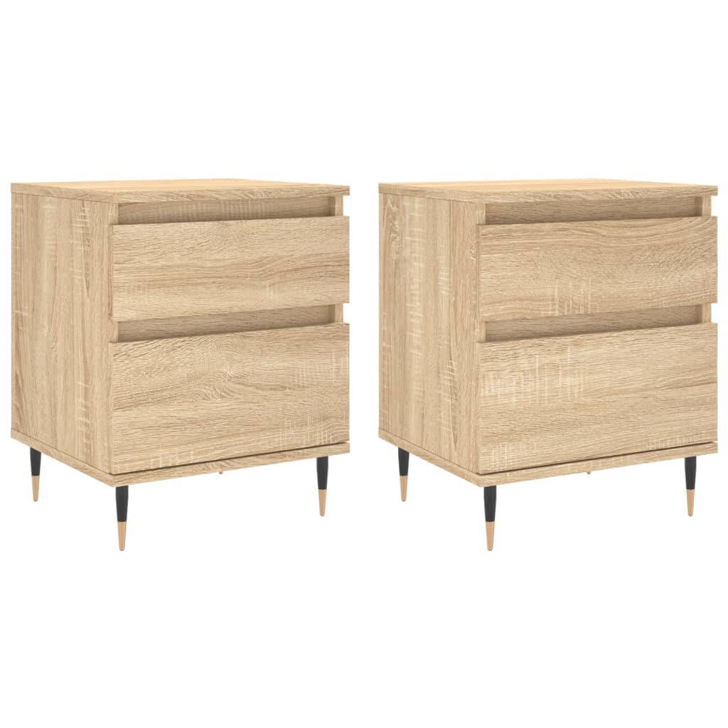 Vidaxl nachtkastjes 2 st 40x35x50 cm sonoma eikenkleurig