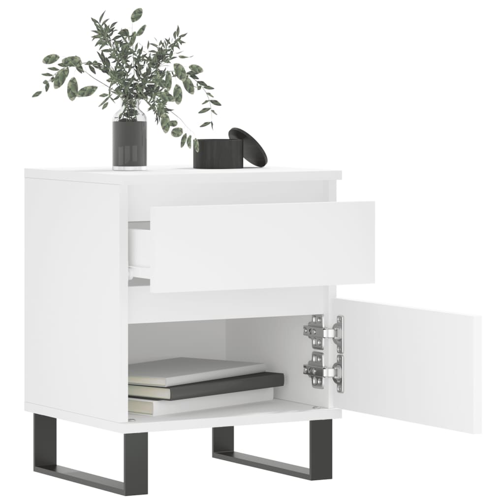 Vidaxl nachtkastjes 2 st 40x35x50 cm bewerkt hout wit
