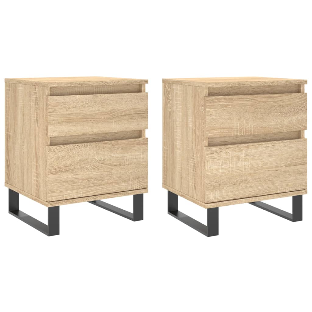 Vidaxl nachtkastjes 2 st 40x35x50 cm sonoma eikenkleurig