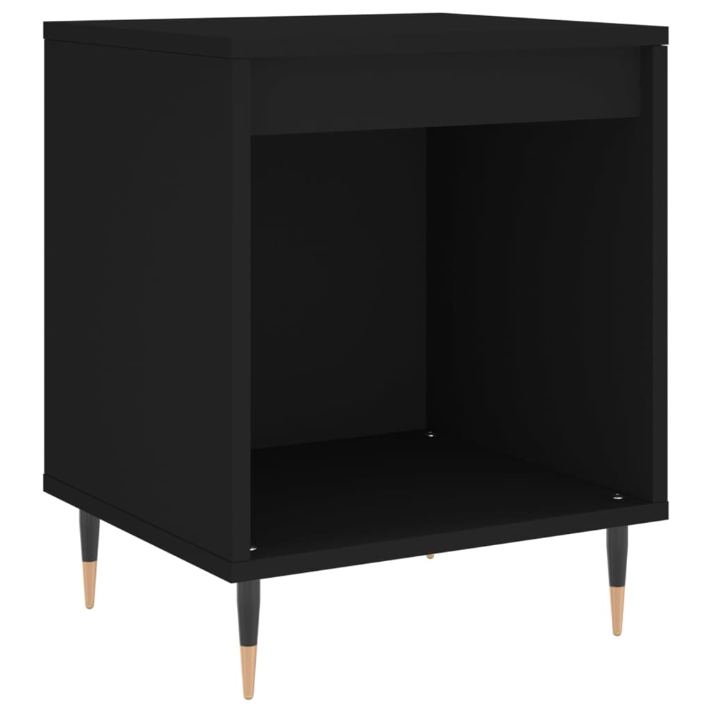 Vidaxl nachtkastje 40x35x50 cm bewerkt hout zwart