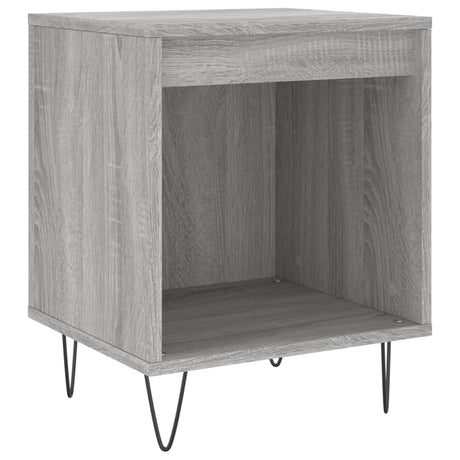 Vidaxl nachtkastje 40x35x50 cm bewerkt hout grijs sonoma eikenkleurig