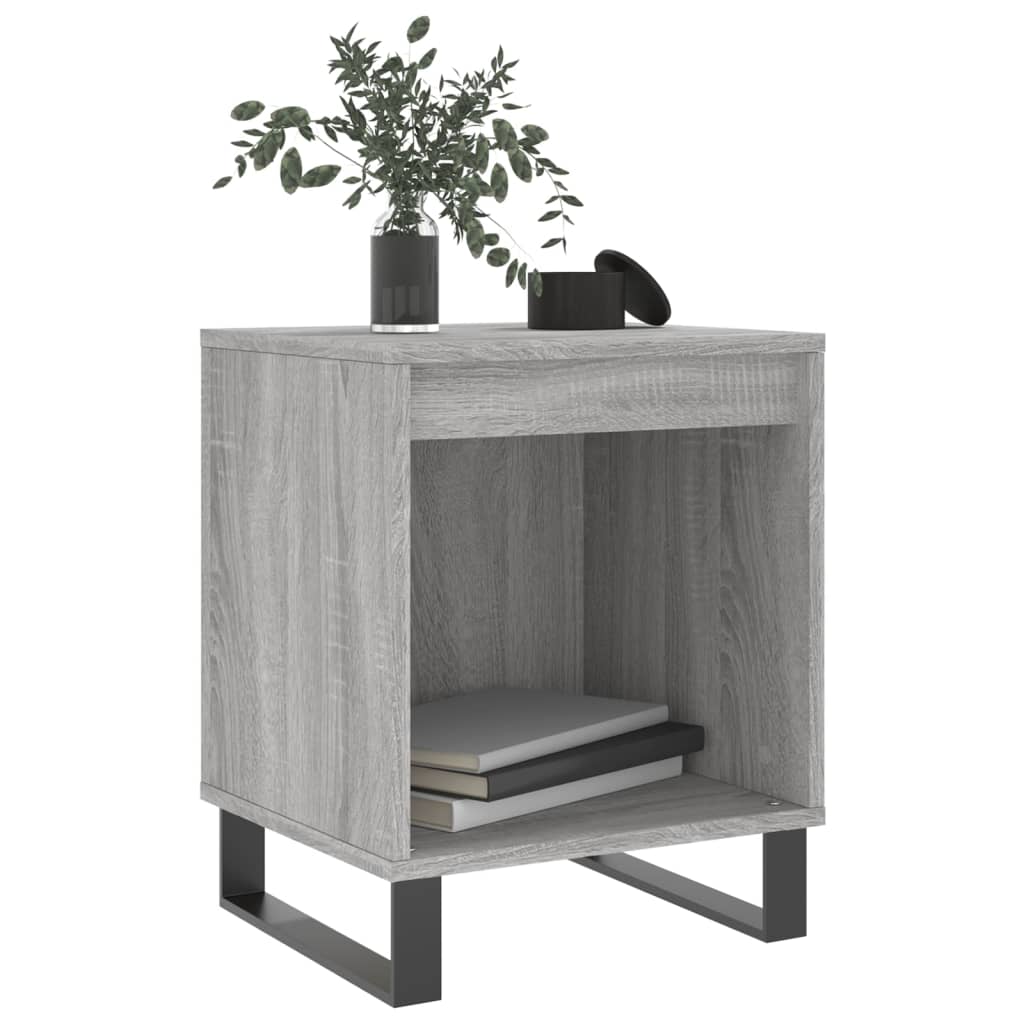 Vidaxl nachtkastjes 2 st 40x35x50 cm bewerkt hout grijs sonoma eiken