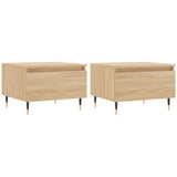 Vidaxl salontafels 2 st 50x46x35 cm bewerkt hout sonoma eikenkleurig