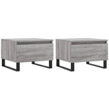 Vidaxl salontafels 2 st 50x46x35 cm bewerkt hout grijs sonoma eiken