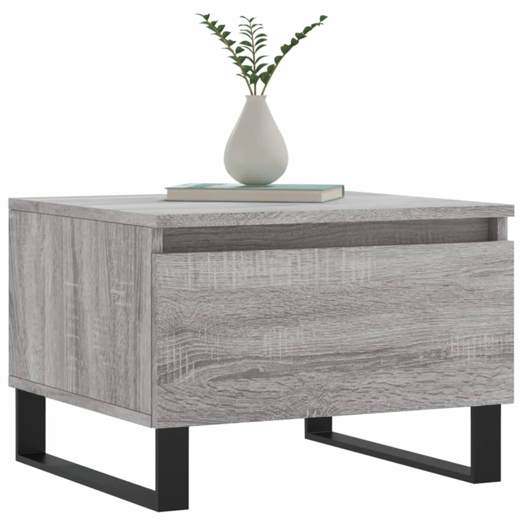 Vidaxl salontafels 2 st 50x46x35 cm bewerkt hout grijs sonoma eiken