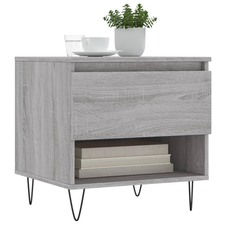 Vidaxl salontafels 2 st 50x46x50 cm bewerkt hout grijs sonoma eiken
