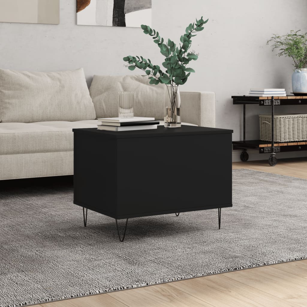 Vidaxl salontafel 60x44,5x45 cm bewerkt hout zwart
