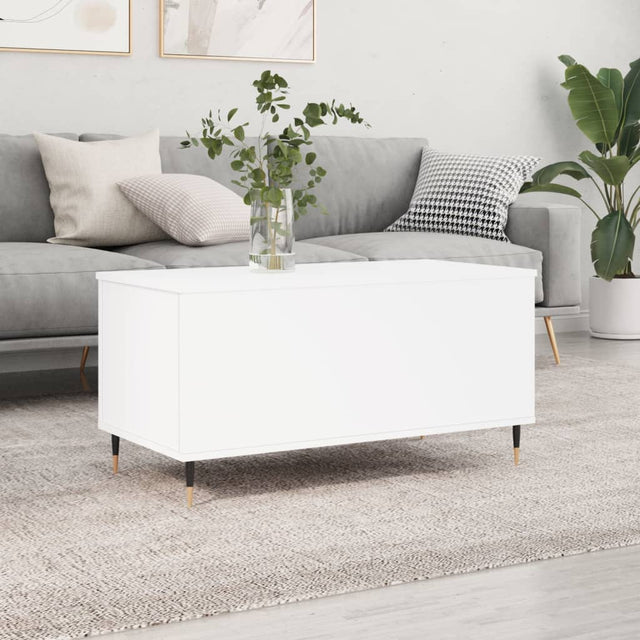 Vidaxl salontafel 90x44,5x45 cm bewerkt hout wit
