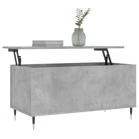 Vidaxl salontafel 90x44,5x45 cm bewerkt hout betongrijs