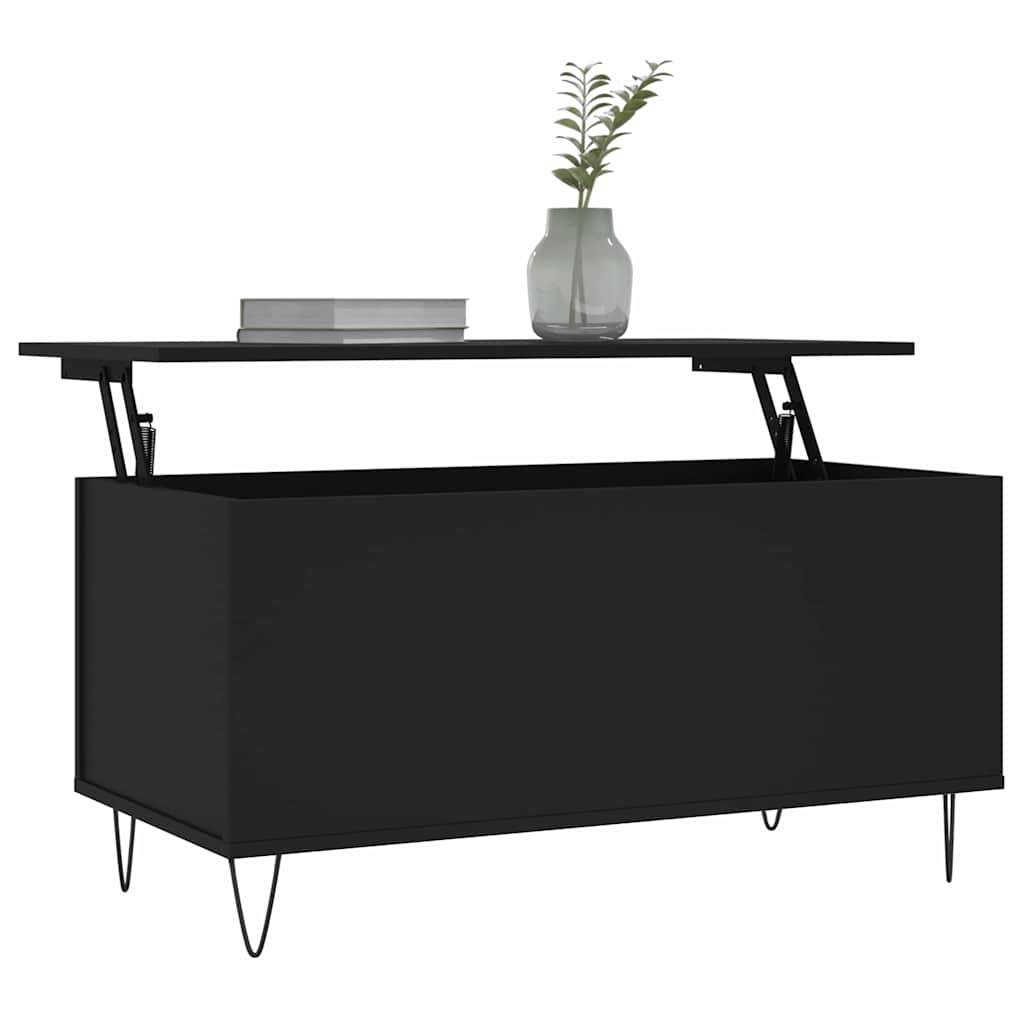 Vidaxl salontafel 90x44,5x45 cm bewerkt hout zwart