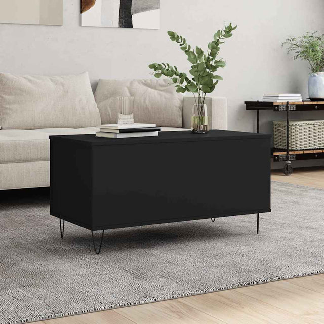 Vidaxl salontafel 90x44,5x45 cm bewerkt hout zwart