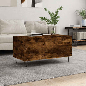 Vidaxl salontafel 90x44,5x45 cm bewerkt hout gerookt eikenkleurig