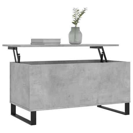Vidaxl salontafel 90x44,5x45 cm bewerkt hout betongrijs