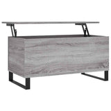 Vidaxl salontafel 90x44,5x45 cm bewerkt hout grijs sonoma eikenkleurig