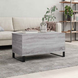 Vidaxl salontafel 90x44,5x45 cm bewerkt hout grijs sonoma eikenkleurig