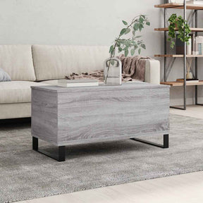 Vidaxl salontafel 90x44,5x45 cm bewerkt hout grijs sonoma eikenkleurig