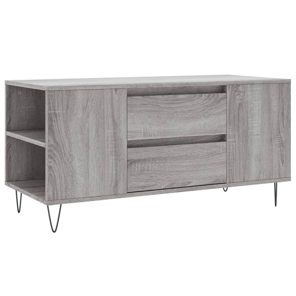 Vidaxl salontafel 102x44,5x50 cm bewerkt hout grijs sonoma eikenkleur