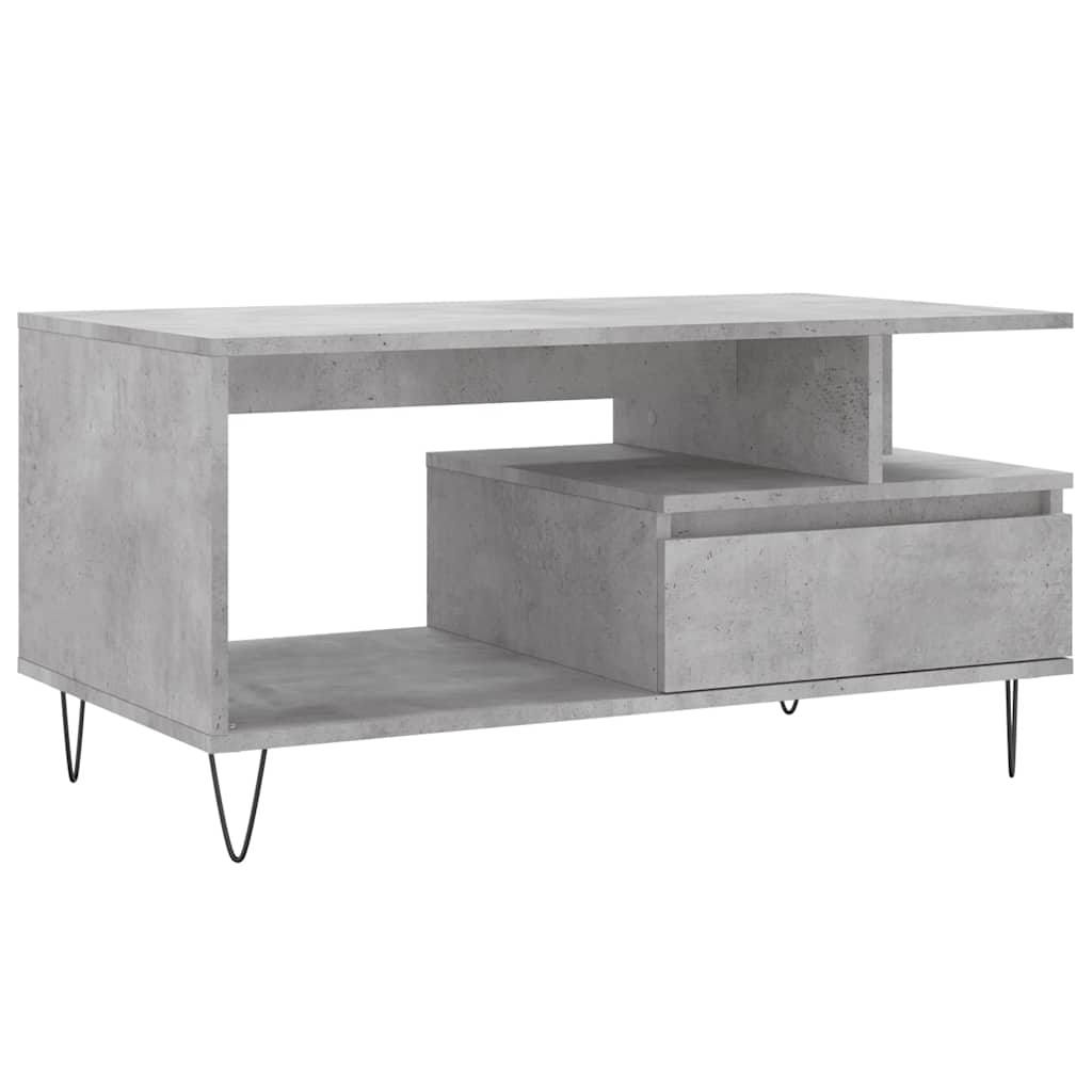Vidaxl salontafel 90x49x45 cm bewerkt hout betongrijs