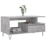 Vidaxl salontafel 90x49x45 cm bewerkt hout betongrijs