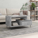 Vidaxl salontafel 90x49x45 cm bewerkt hout betongrijs