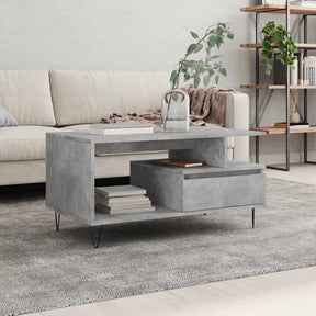 Vidaxl salontafel 90x49x45 cm bewerkt hout betongrijs