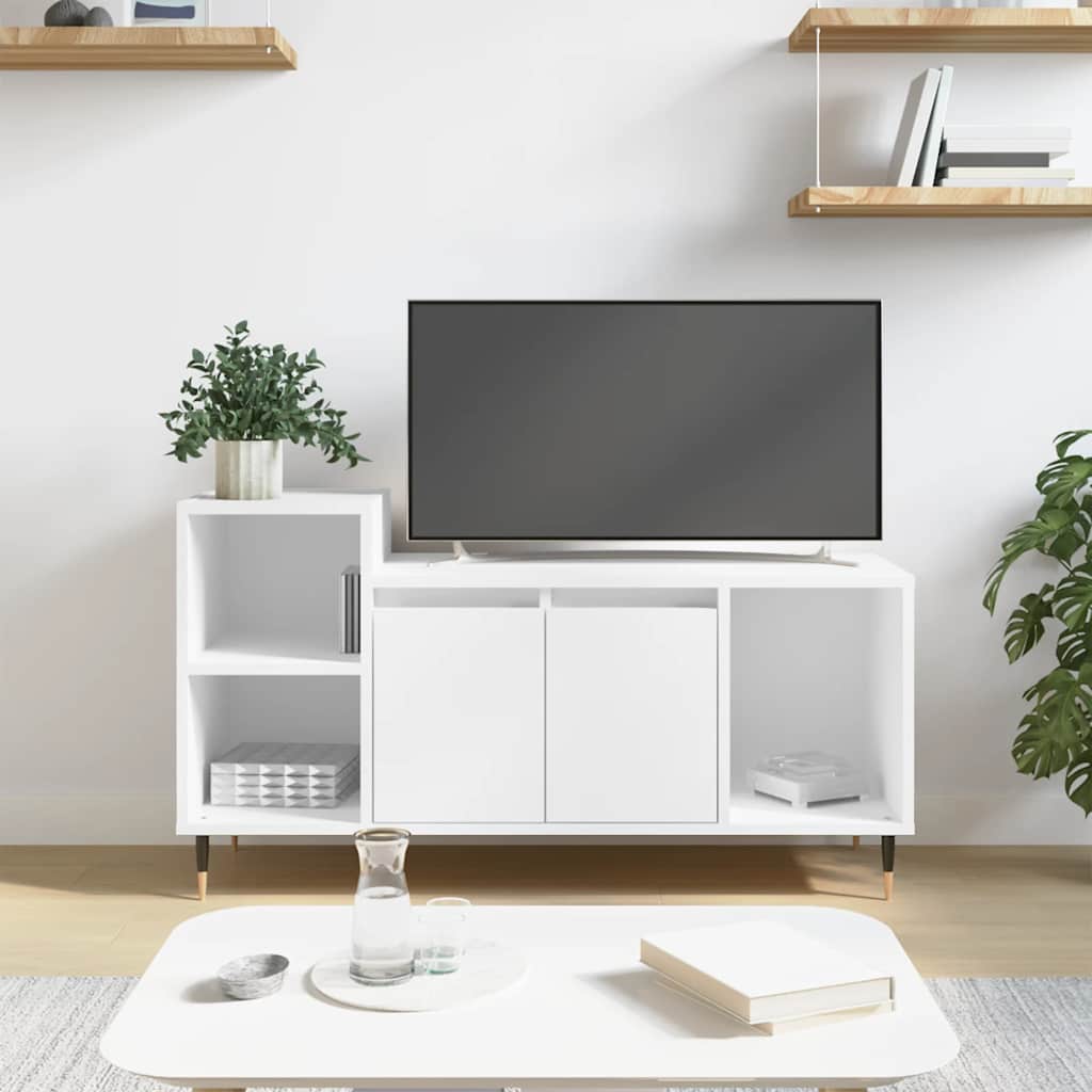 Vidaxl tv-meubel 100x35x55 cm bewerkt hout wit
