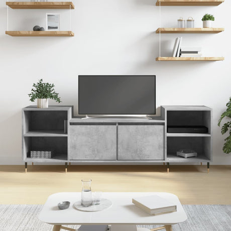 Vidaxl tv-meubel 160x35x55 cm bewerkt hout betongrijs