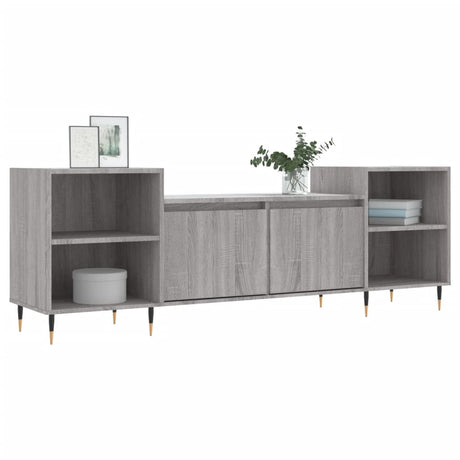 Vidaxl tv-meubel 160x35x55 cm bewerkt hout grijs sonoma eikenkleurig