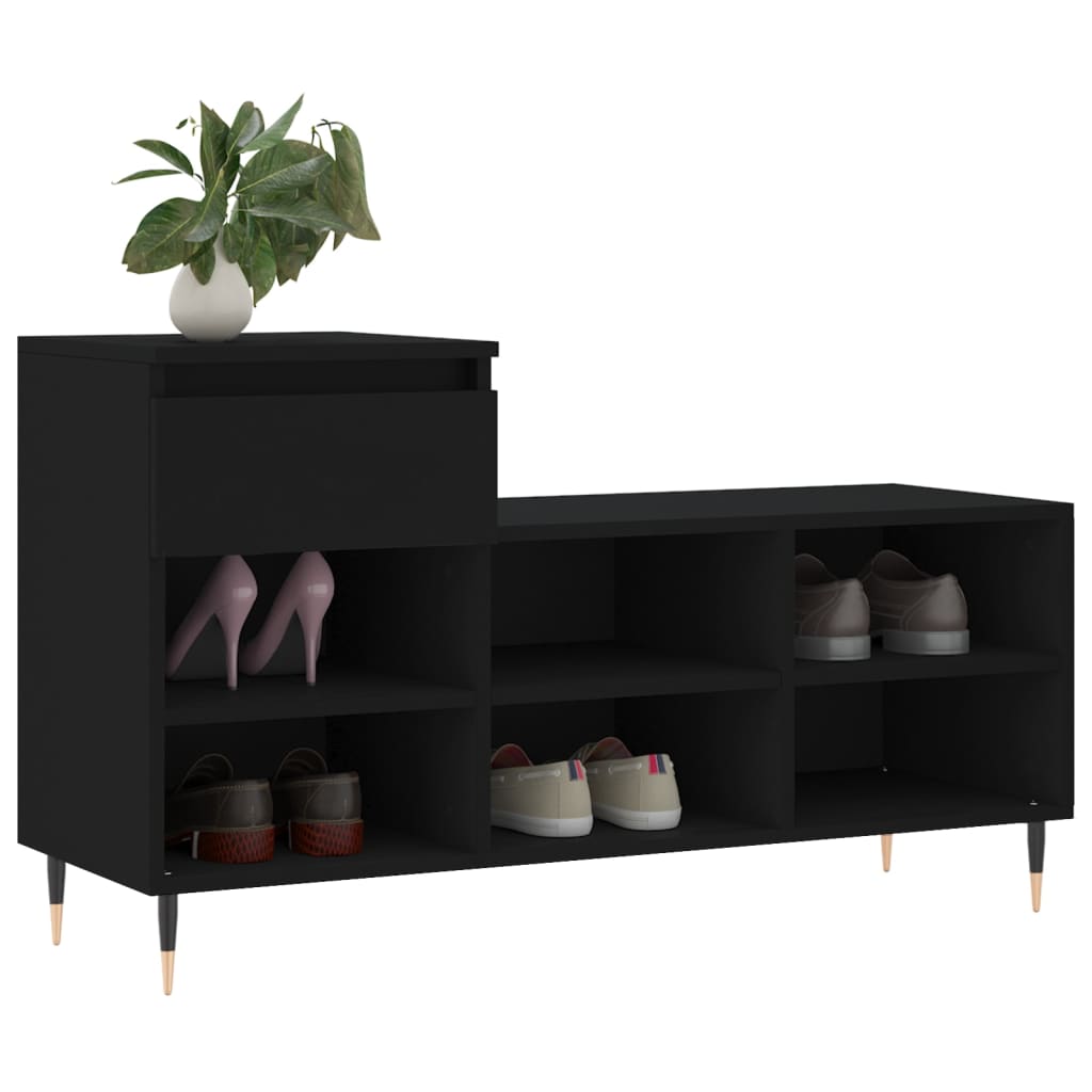 Vidaxx Schuhschrank 102x36x60 cm lackiertes Holz schwarz