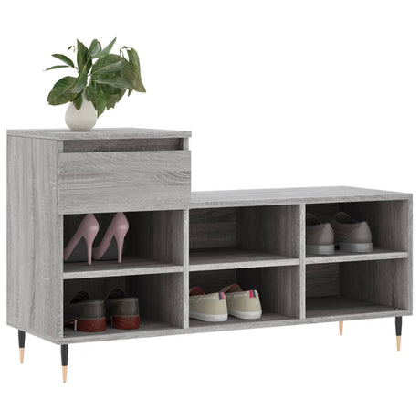 VidaXL Schuhschrank 102x36x60 cm Holzwerkstoff Sonomagrau