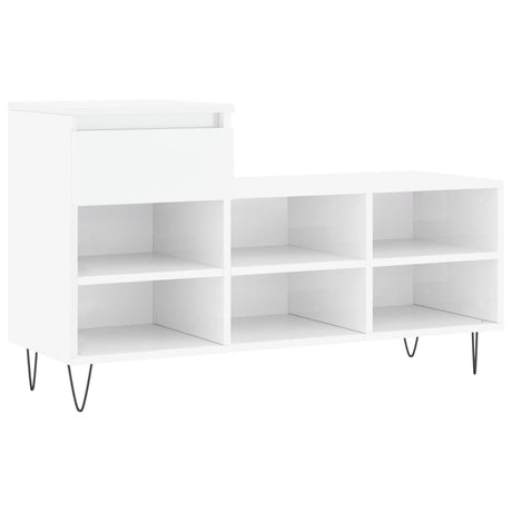 Vidaxx Schuhschrank 102x36x60 cm lackiertes Holz Hochglanz weiß