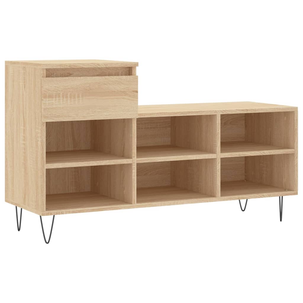 VidaXL Schuhschrank 102x36x60 cm Holzwerkstoff Sonoma-Eiche