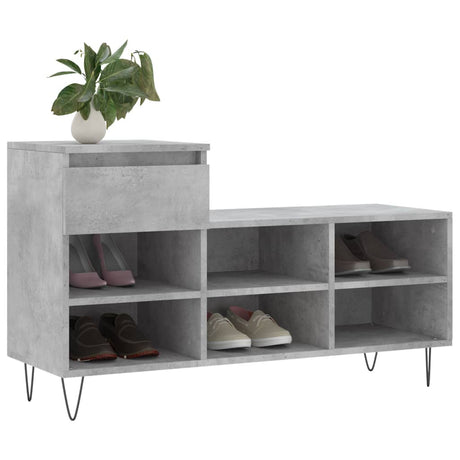 Vidaxx Schuhschrank 102x36x60 cm Holzwerkstoff betongrau