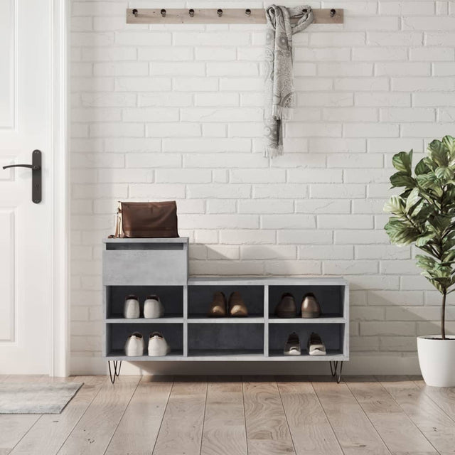 Vidaxx Schuhschrank 102x36x60 cm Holzwerkstoff betongrau