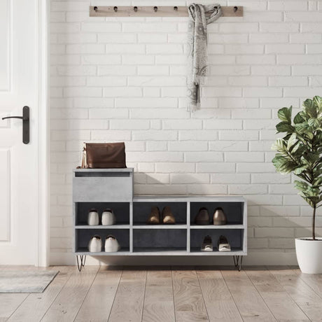 Vidaxx Schuhschrank 102x36x60 cm Holzwerkstoff betongrau