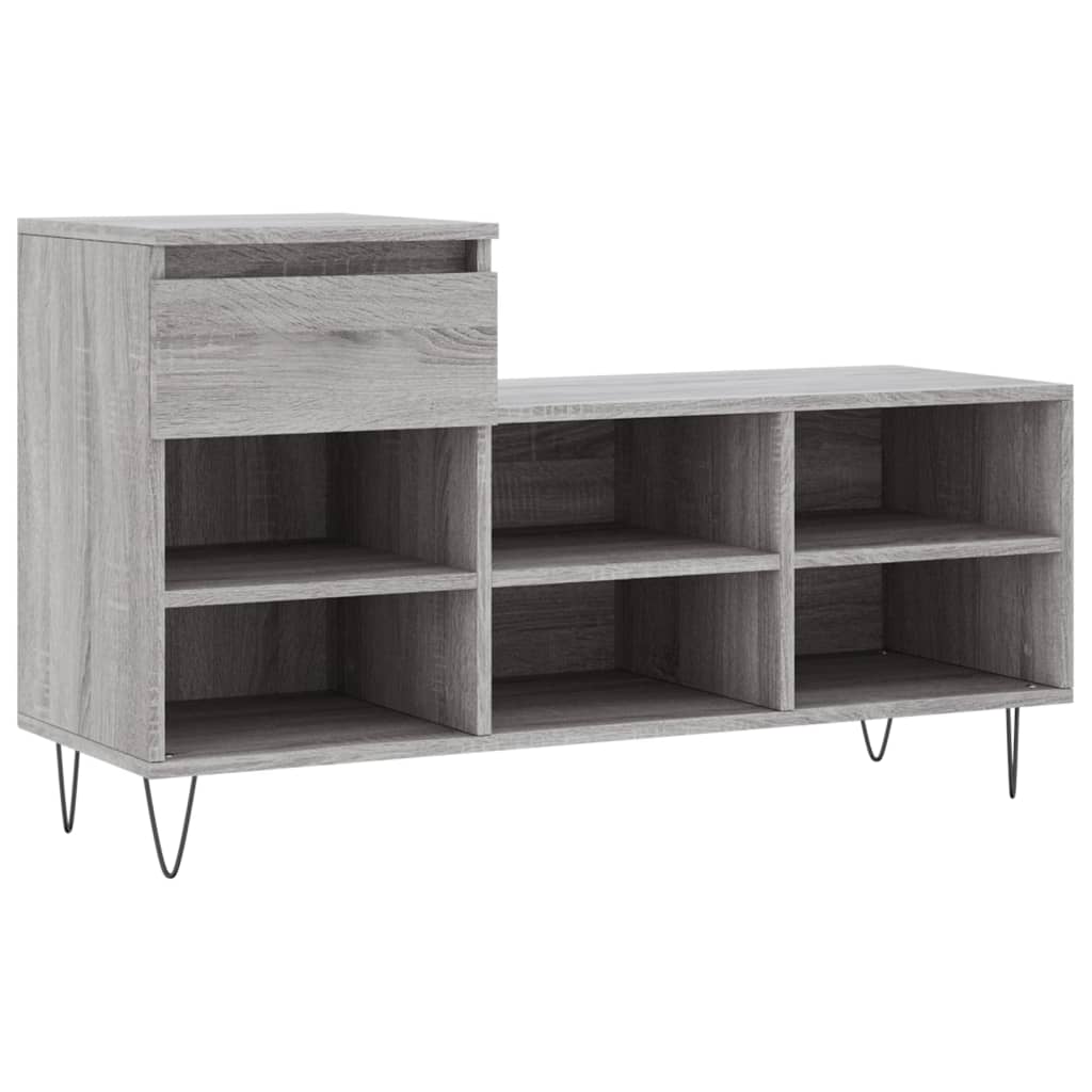 VidaXL Schuhschrank 102x36x60 cm Holzwerkstoff Sonomagrau