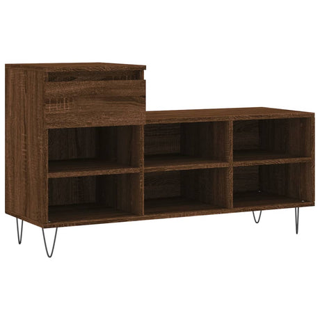 Vidaxx Schuhschrank 102x36x60 cm, fertige Holzfarbe, braune Eiche