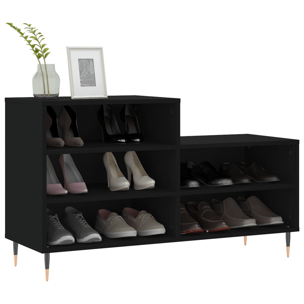 Vidaxx Schuhschrank 102x36x60 cm lackiertes Holz schwarz