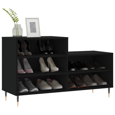 Vidaxx Schuhschrank 102x36x60 cm lackiertes Holz schwarz